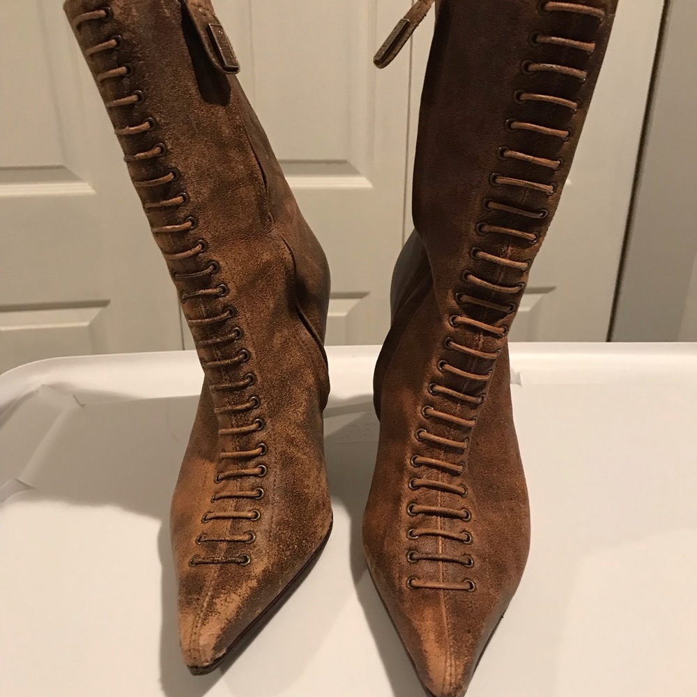 Schutz brown dress boots